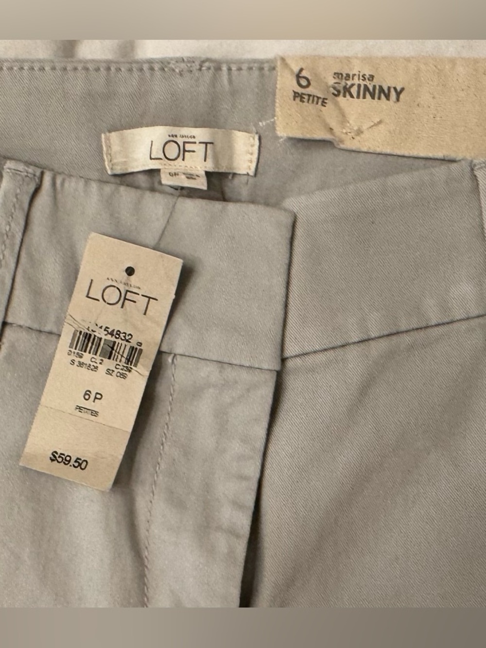 Ann Taylor LOFT Marisa Skinny Chino Pants in Light Tan Size 6 Petite NWT